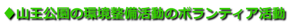 ♦山王公園の環境整備活動のボランティア活動