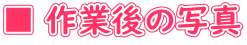 ■ 作業後の写真